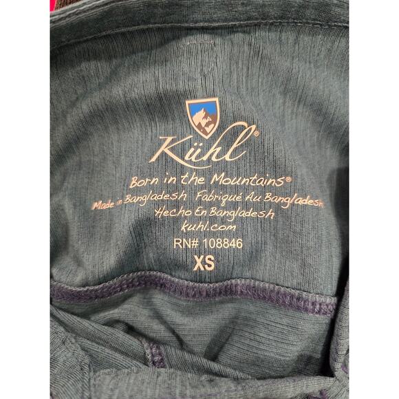 Kuhl Women's Teal V Neck Short Sleeve Shirt Size XS Preloved - Picture 7 of 8